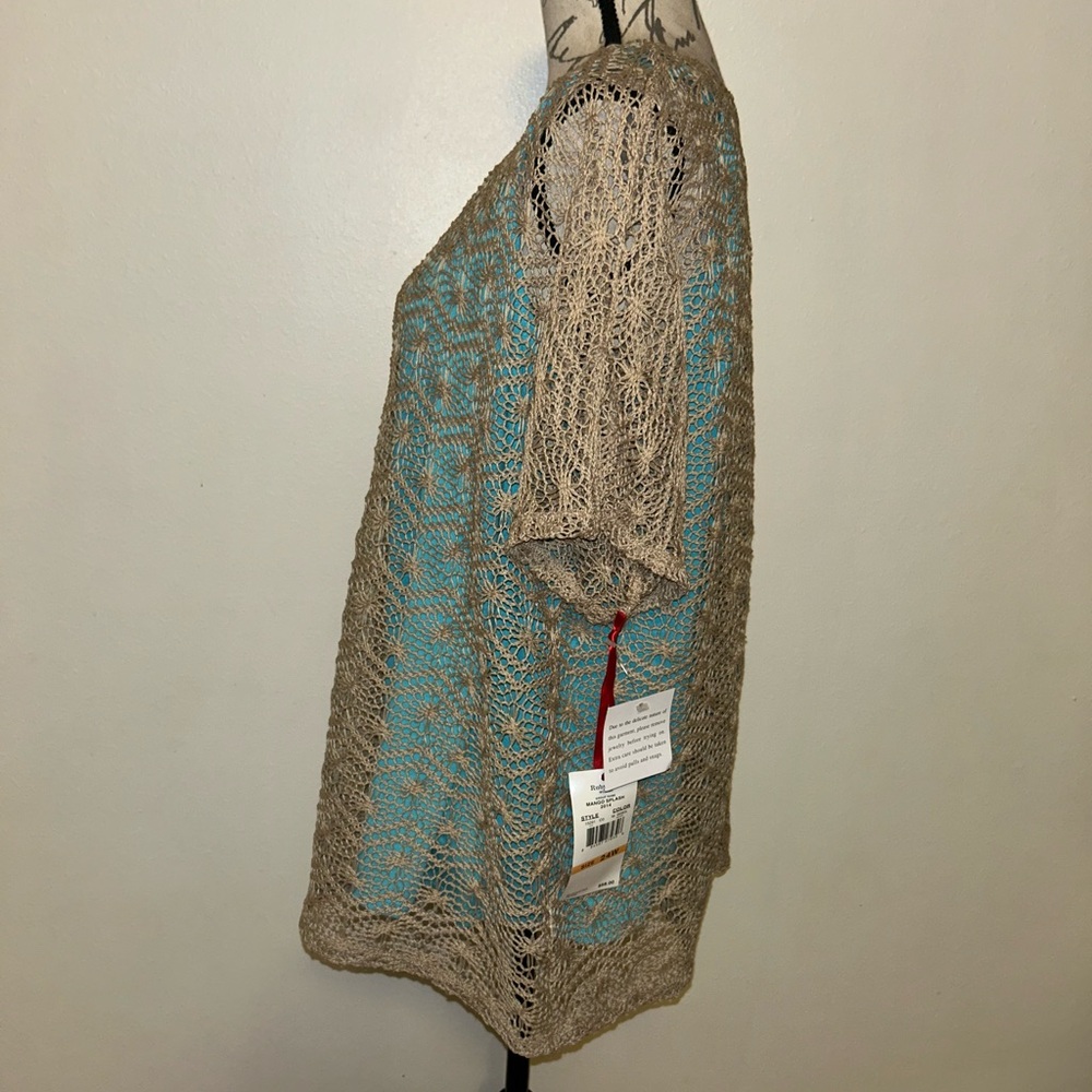 🍂♦️NWT Ruby Rd. Woman Netted Layered Top🍂 - Picture 3 of 10